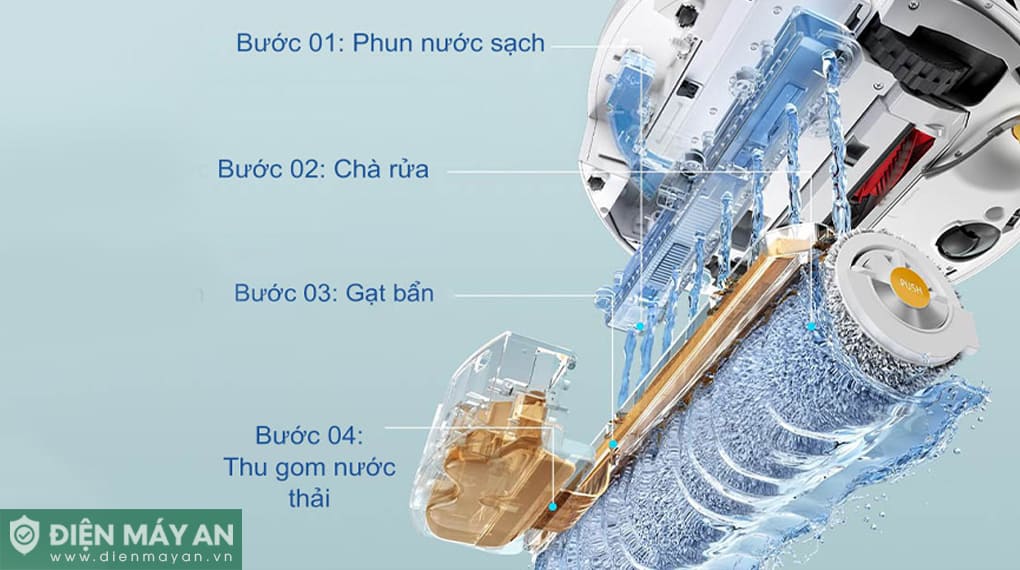 Robot hút bụi lau nhà Roborock QRevo CurV 2 Flow - Trắng